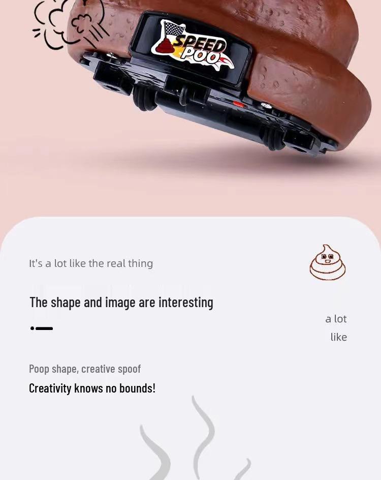 Remote Control Prank Poop Car - Sound & Movement Spoof Toy