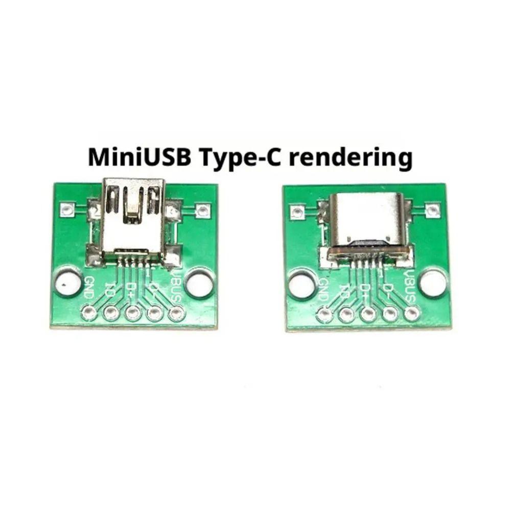 DIY Modification Mini USB to Type-C Connector Charging Port Adapter Board Electronics