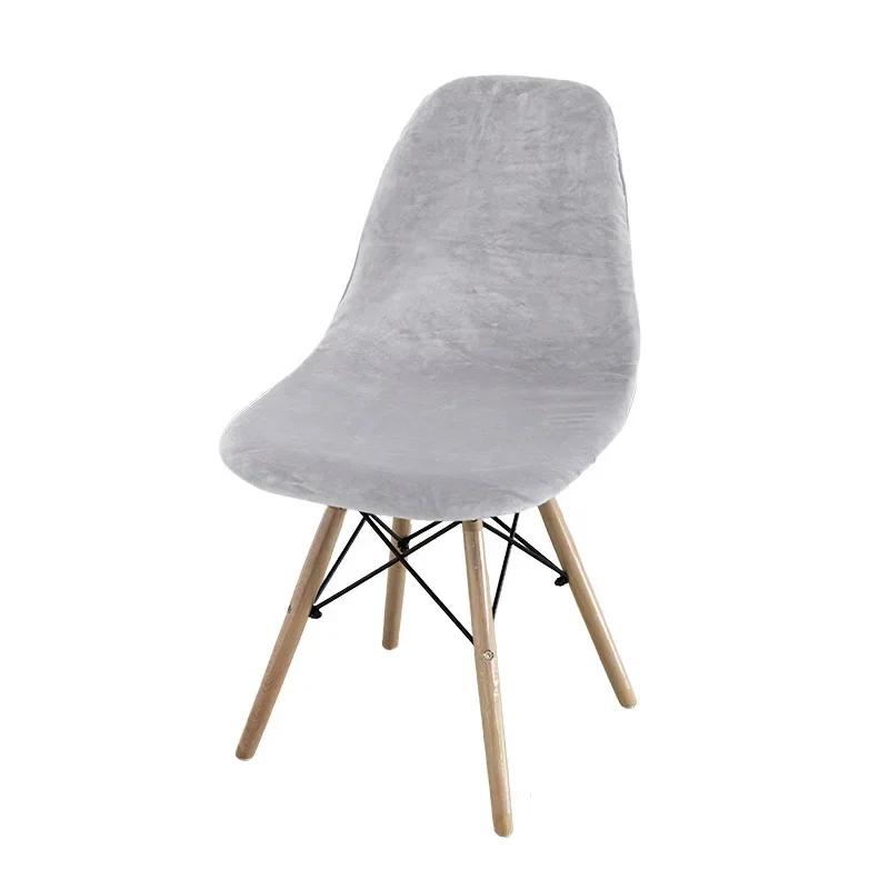 

Утолщенный мягкий бархатный чехол для стула Swan Velvet, чехол для стула в столовой, без подлокотников, однотонный чехол для стула, подходящий для дома 1 Piece