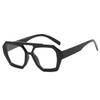  Vintage Square Sunglasses for Women Men Thick Frame Double Bridges Eyewear Female Fashion Polygon Sun Glasses