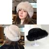 Winter Faux Fur Hat For Women With Warm Plush Material And Cloud Pattern Design For Casual Wear