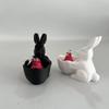 Easter Gift Bunny Home Ornaments With Basket Candy Basket Small Jewelry Storage Tray Storage Rack