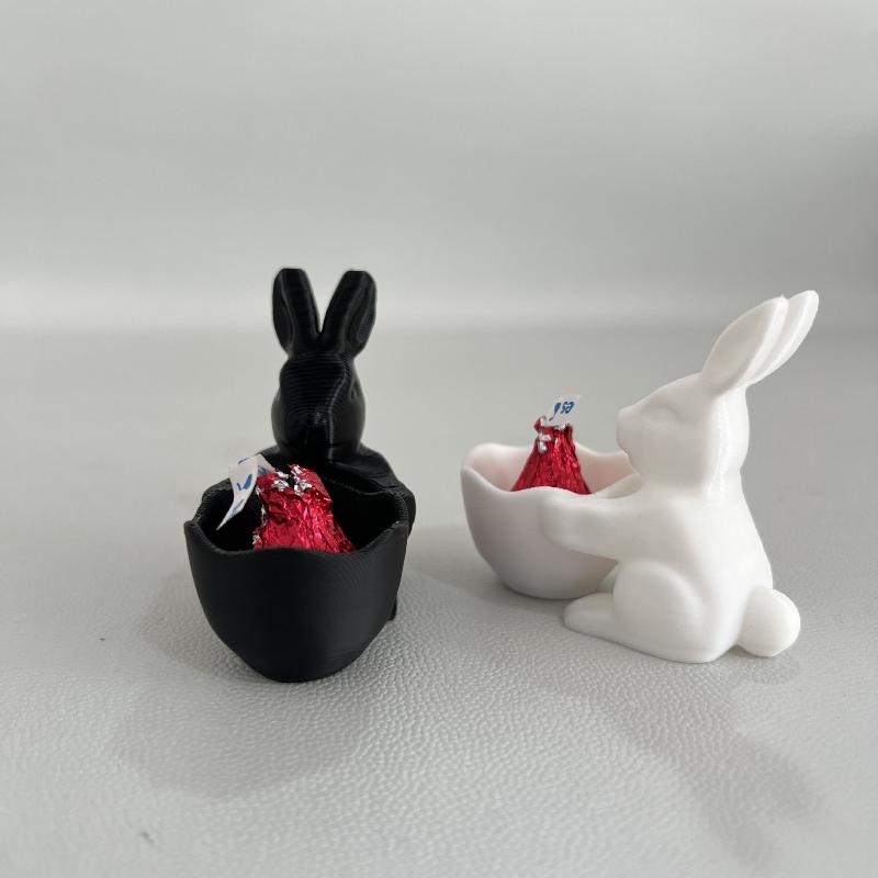Easter Gift Bunny Home Ornaments With Basket Candy Basket Small Jewelry Storage Tray Storage Rack