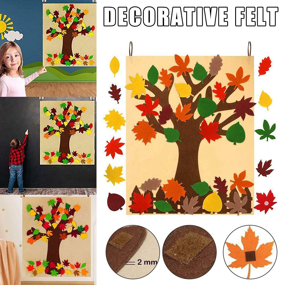 DIY Felt Maples Tree Ornaments Wall Hanging Decorations For Kids DIY Toys