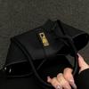 Fashionable Lychee Patterned Soft Leather Handbag, High-end Water Bucket Bag, Large Capacity Versatile Single Shoulder Crossbody Bag