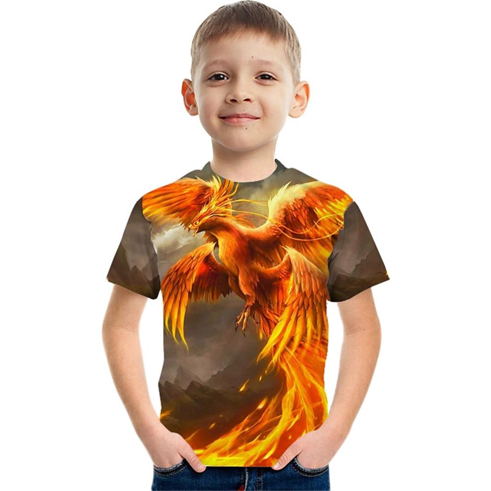 Baby Sommerkleidung Fliegender Adler Kleinkind Jungen T-Shirt Kinderbekleidung Mädchen Kurzarm Kinder Oberteile Kinderkleidung