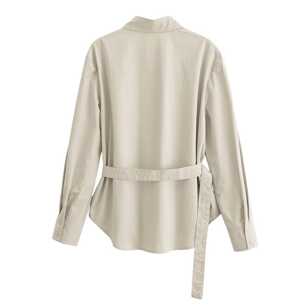 Women's Autumn/Winter 2024 Versatile Poplin Shirt - Three Colors, Long Sleeve