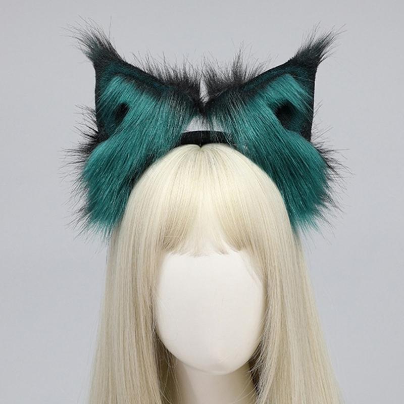Plüsch Katzenohr Haarspange Rollenspiel Stirnband Kostüm Haarband Halloween Kopfschmuck