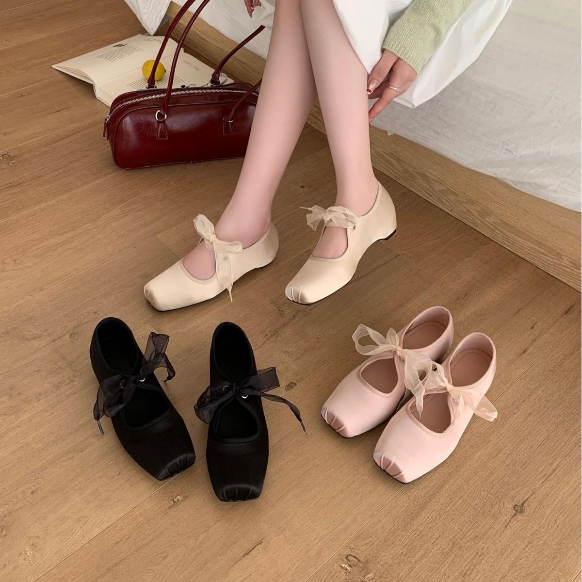 Women s Square Toe Bowknot Feminine for Dresses Pumps - Fashionable Footwear 35
