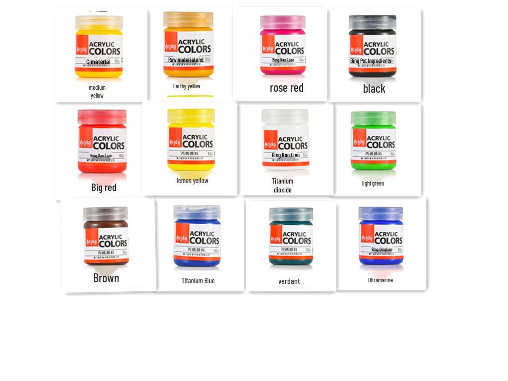 

Yalida Acrylic Paint Set - 50ml Beginner Creative Student Wall Painting Kit