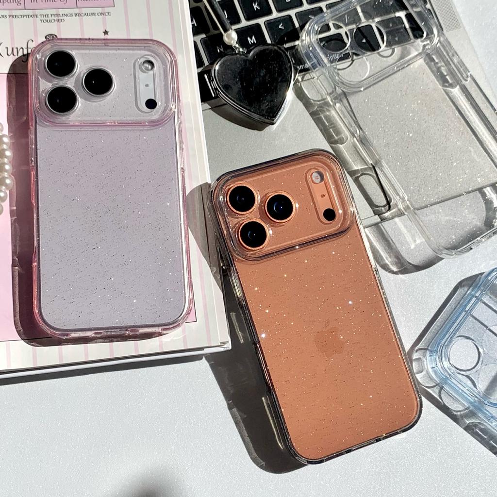 For Apple 17Air Mobile Phone Case Glitter Powder for IPhone16ProMax Anti-fall All-inclusive 2.0 Thickened Soft Shell