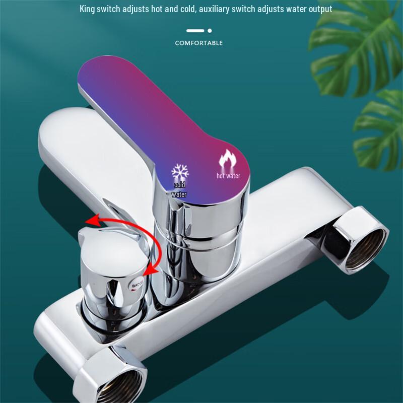 MIAOQIAO Upgraded Copper Side-Open Shower Faucet Mixer Set