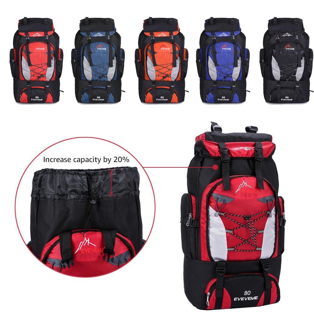 Travel 80l Outdoor Hiking Camping Backpack Waterproof Rucksack Trekking Pack Bag