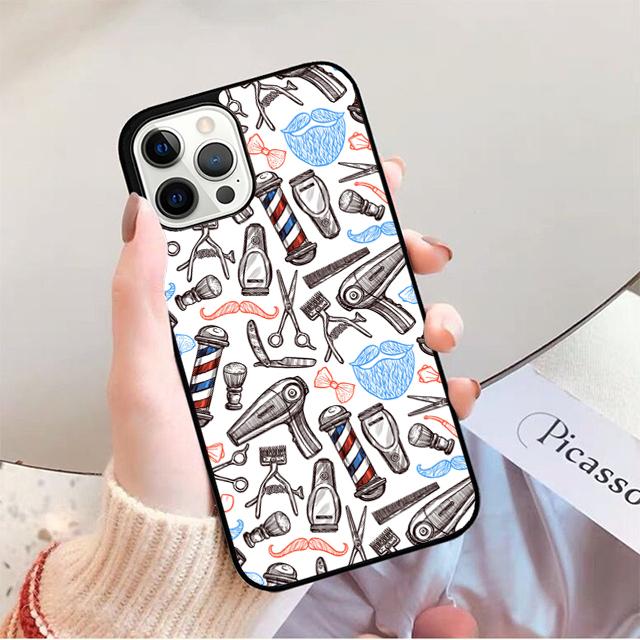 Hairdresser Barber Scissors Phone Case for iPhone 17 Air 16 16e 15 Plus for Apple 13 11 12 14 Pro Max Cover Coque Fundas