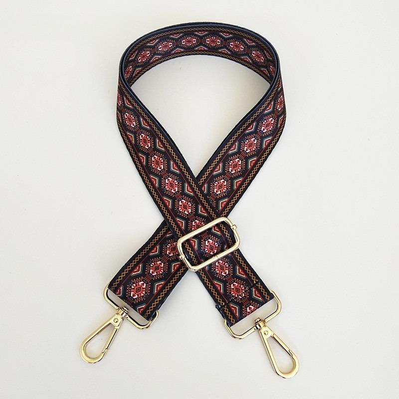 New Ethnic Style Series Women's Bag Shoulder Strap Accessories Adjustable Wide Shoulder Strap Color Bag Versatile Webbing