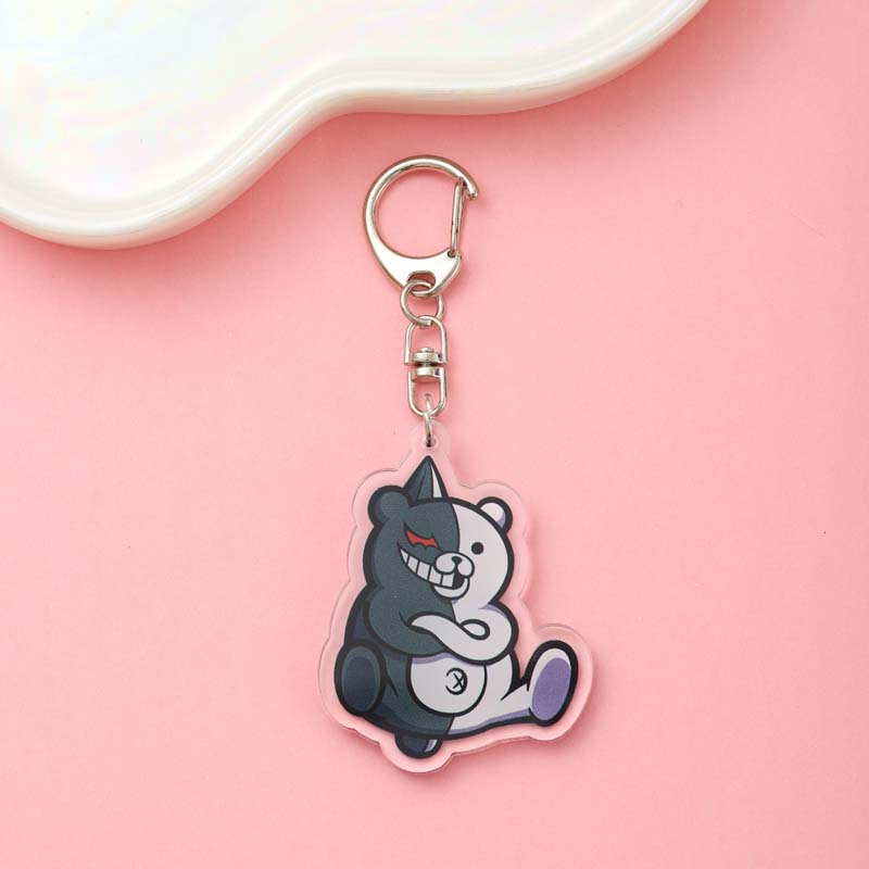 1/19Pcs Game Cartoon Danganronpa Acrylic Keychain Cute Backpack Pendant Funny Bag Charms Accessories Decoration Holiday Gifts