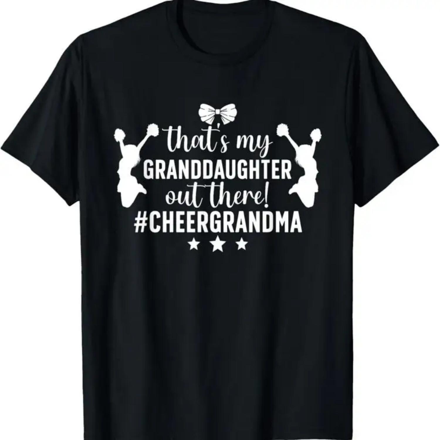 My Granddaughter Cheer Grandma Cheerleading Grandmother T Shirt S чёрный