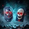 Plastic Halloween Skeleton Prop Vocal LED Glowing Eyes Talking Ghost Bell  Party Hosts