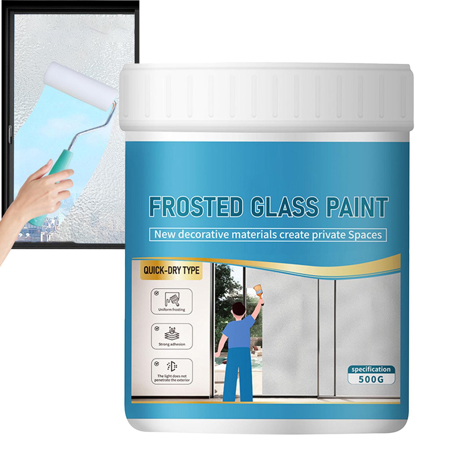 500g Vernice per Vetri Satinati Impermeabile Vernice per Privacy su Vetro Vernice a Base d'Acqua per Vetri di Finestre Sabbiatura Rivestimento a Base