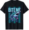 Bite Me Shark T-Shirt, Funny Shark Lover Gift, Retro Ocean Graphic Tee