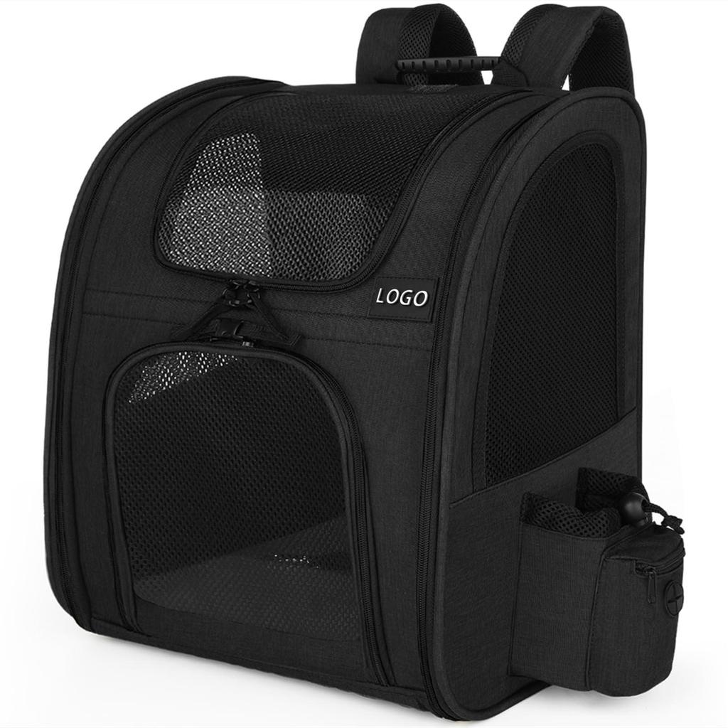 Foldable Expandable Pet Backpack with Adjustable Height and Customizable Logo – Breathable Double-Shoulder Design for Outdoor Use