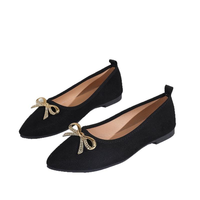 New Versatile Flat Shoes Single Shoes Women's Shoes Bean Shoes and Shallow Shoes Devotion