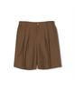 NOTIG Double-Pleated Linen Blend Bermuda Shorts Brown_Oks3Pthp101W1