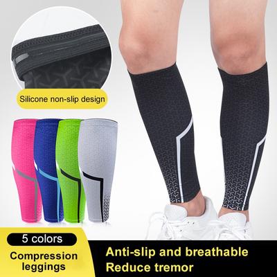 1PC Calf Compression Sleeve Anti-slip Knitted Leg Cover Outdoors Sports Running Basketball Leg Protector Long Socks