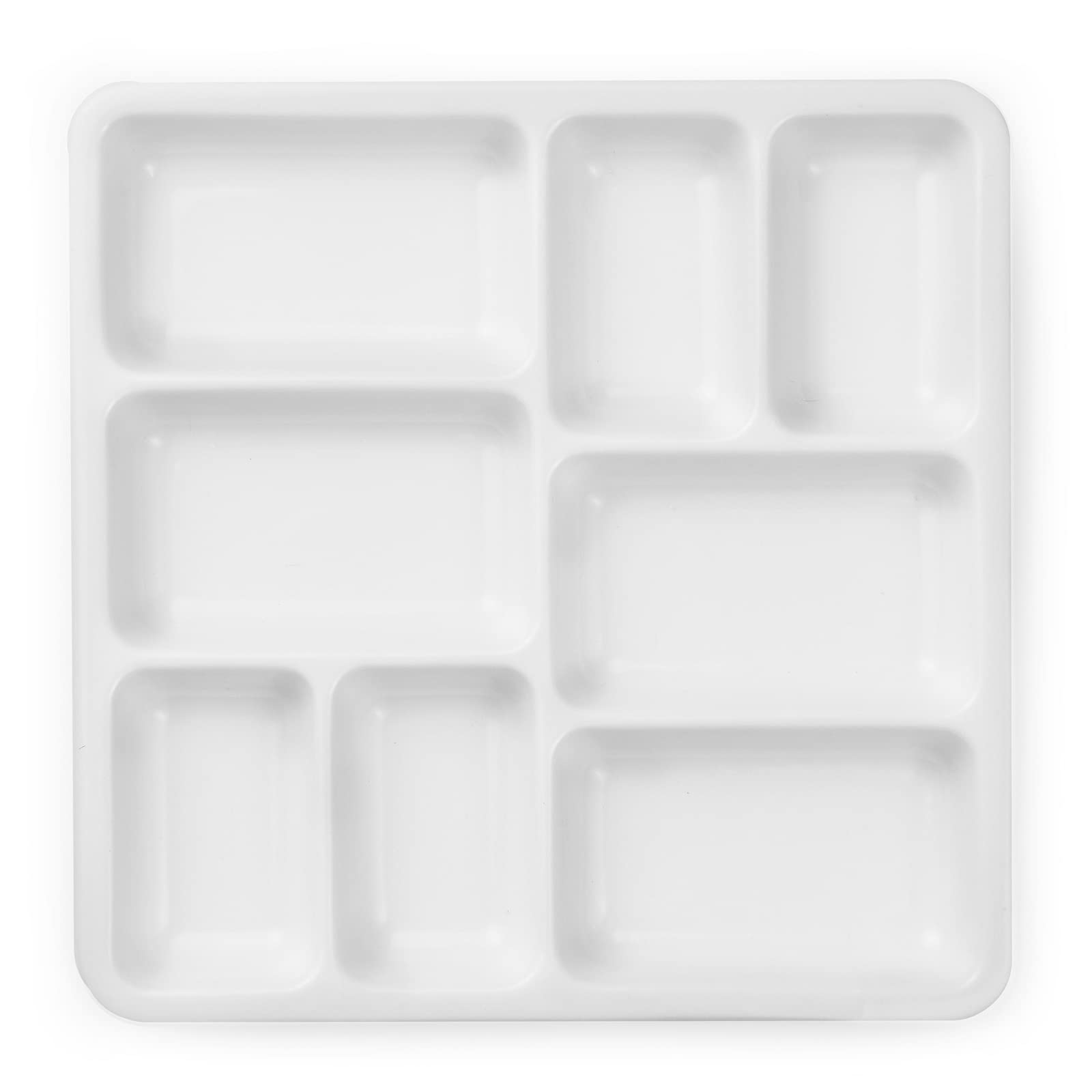 

MEEDEN Ceramic Watercolor Palette, 8 Holes, Easy to Clean, Convenient for Color Sorting, Mini Square, 19 x 19 x 2.3 cm