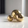 Dekorative goldene Keramikkugel 9 cm