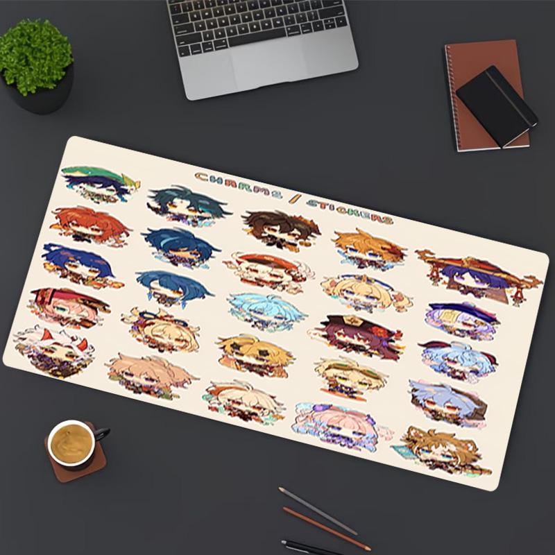 Genshin Impact Print Mouse Pad, for Keyboard Pad Laptop PC Mat for Office Home Use, Desk Decor, Perfect Birthday Gift for Gamers