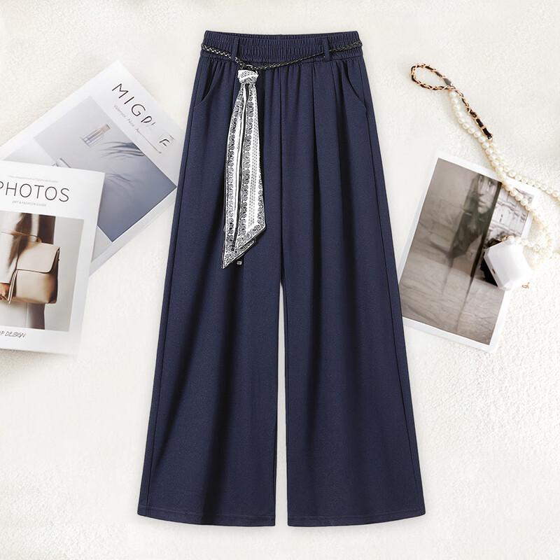 

Women s Drapey Loose Wide-Leg Casual Pants M