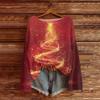 Women's Fashion Round Neck Long Sleeve Christmas Print Casual Pullover Sweater Top