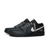 Jordan Air Jordan 1 Shadow Gray Leather Low Top Vintage Basketball Shoes Unisex Black Silver 553558-093(Team664-SSBOX)