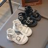 Hohe Mädchen Römische Sandalen Sommer Neu Britischer Stil Mode Prinzessin Sandale mit Metallbeschlägen Urlaub Kinder Strandschuhe I05239