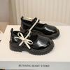Glossy PU Leather Children Shoes Girl Comfortable Fashion Kids Casual Low Heels Shoes School Students Uniform Shoes Child I11038