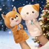 Cat Shiba Inu Deer Panda Cute Animal Plush Hand Puppets for Boys Girls Kids Interactive Role Fun Doll Toy Holiday Birthday Gifts