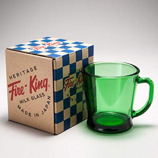 Forest Green Fire-King D-Handle Mug,