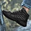 MCTIN Winter Trekking Snow Boots Warm Fur Barefoot Boots Outdoor Leather Ankle Booties Men Women Hiking Shoes