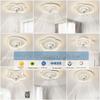 360° Rotatable Silent Minimalist Ceiling Light with Fan for Bedroom and Study