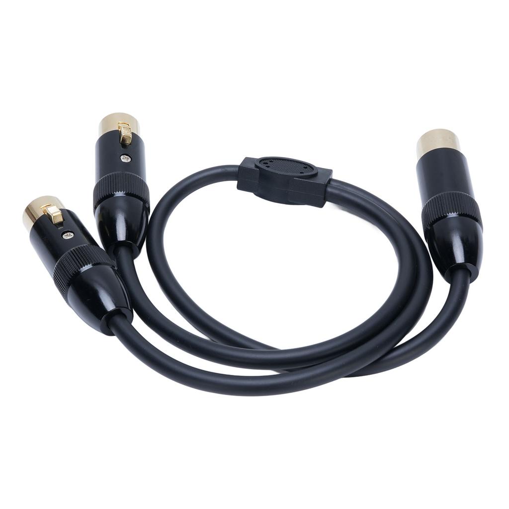 XLR Y Splitter Cable 3 Pin Double XLR Female to Female Balanced Microphone Adapter Cable for Mixer 0