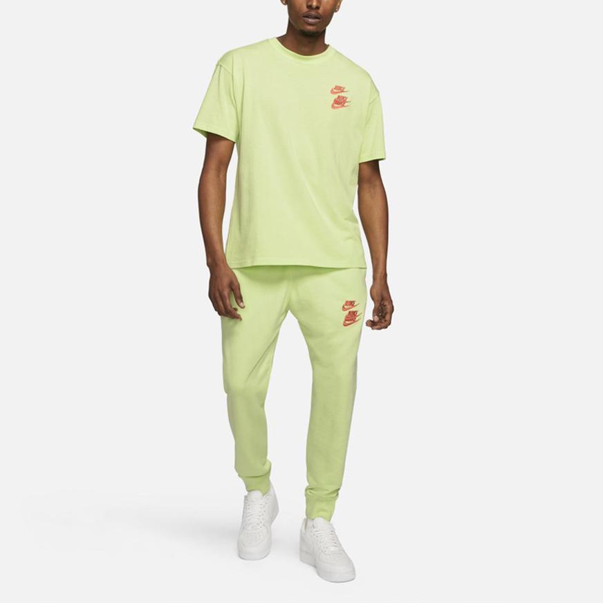 Nike Embroidered Logo Print Sports Crew Neck T-Shirt Men Tops Green DA0990-383
