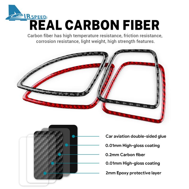 Real Soft Carbon Fiber Sticker For Kia Sportage   2024 2025 LHD RHD Car Air Vent Outlet Frame Interior Trim Accessories