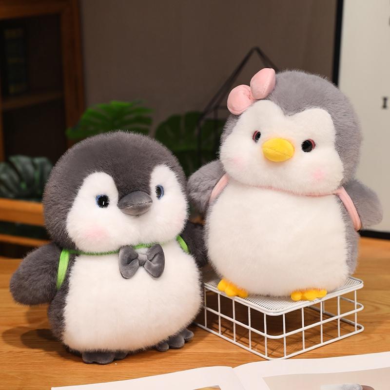 20cm Soft Fat Penguin Plush Toys Stuffed Animal Pillow Cute Couple Penguin Doll Toy Home Decoration Toy Birthday Gift for Girls
