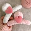 Korean Cartoon Doll Hair Clip Cute Heart Plush Hair Clamp Soft Sweet Temperament Head Back Hairpin Girls Hair Accessories