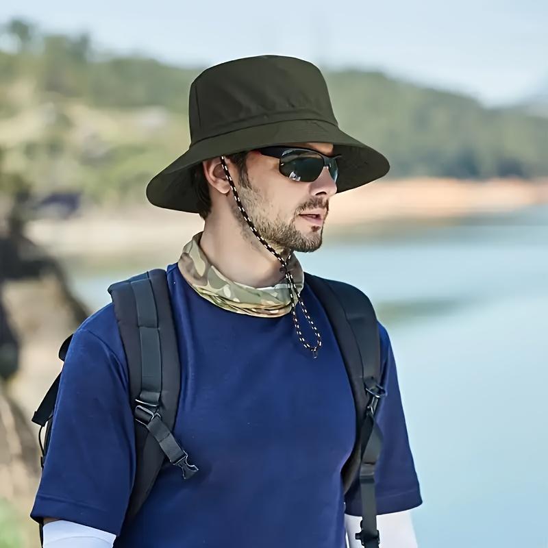 Four Seasons Folding Fisherman's Hat, Multi-functional High Quality Outdoor Fishing Hat with Drawstring Closure, Fishing, Hiking