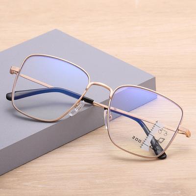 Reading Glasses Multifocal Presbyopic Glasses Large Frame Anti Blue Light Glasses Multifocal Dual Purpose Eyewear