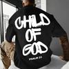 Religious Comfort Psalm 23 Graphic Print Tee Shirt for Men Casual Short Sleeve T-Shirt for Outdoor Activities