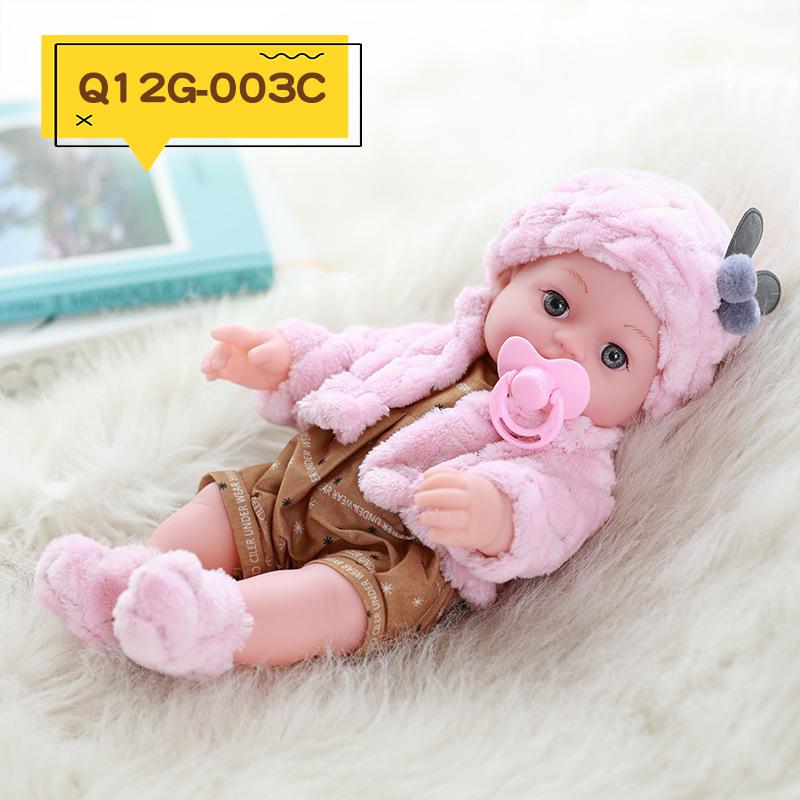 30cm Reborn Baby Girl Doll - Soft Vinyl Soothing Toy for Children