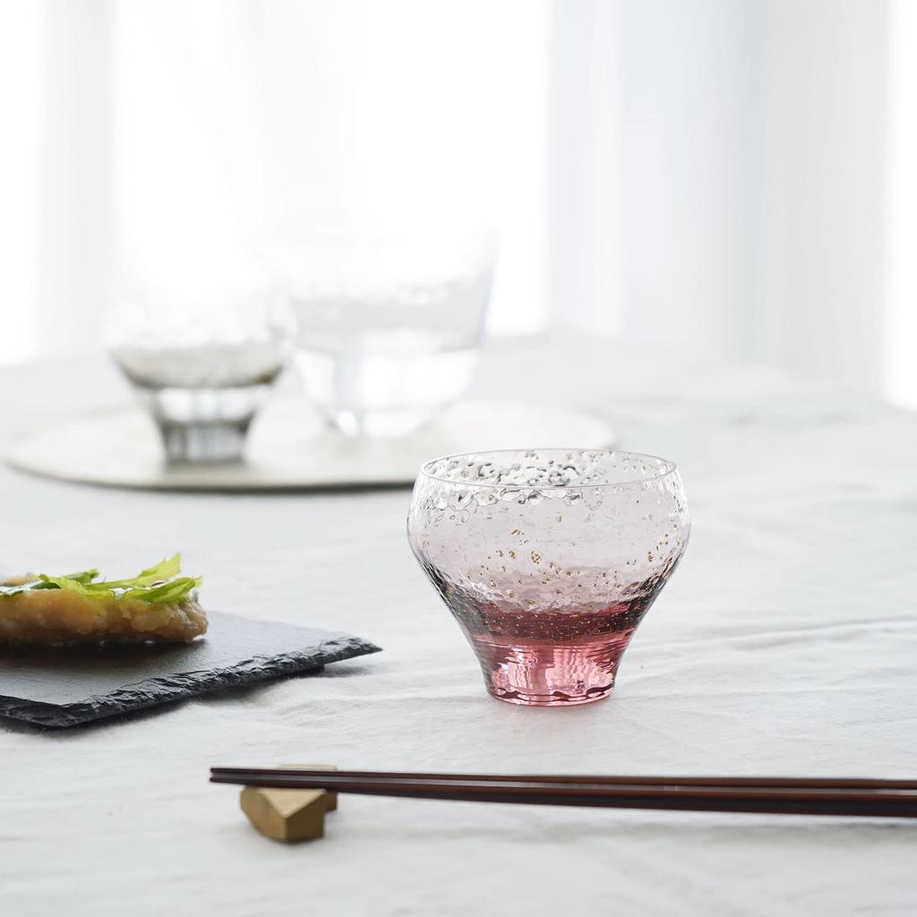 Toyo Sasaki Glass Edo Glass Yachiyo Kiln Cup Plum Purple 115ml Made In Japan Sake Cup Sake Glass Glass Cup Gift Present Present Respect for the Aged
